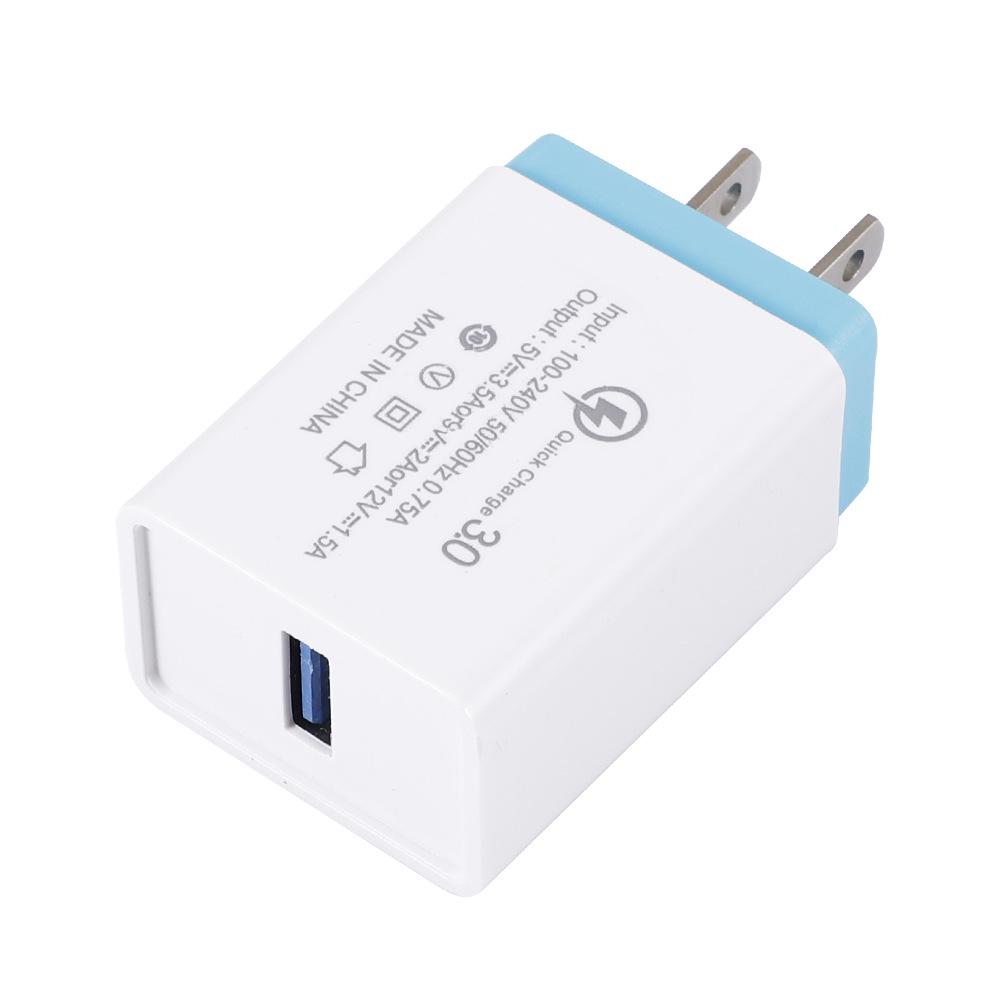 3A QC 3.0 Fast Charging USB Mobile Charger, Single Port, EU Standard