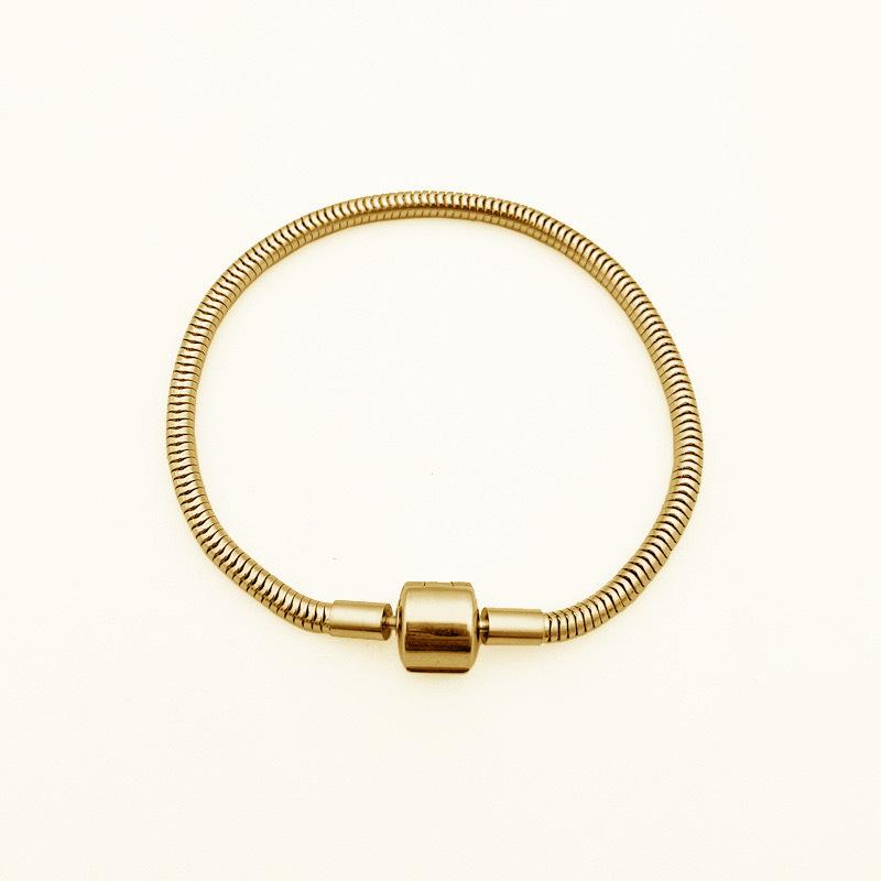 Titanium Steel Heart Bracelet Classic DIY Snake Chain Never Fade Trendy Jewelry Gift for Women