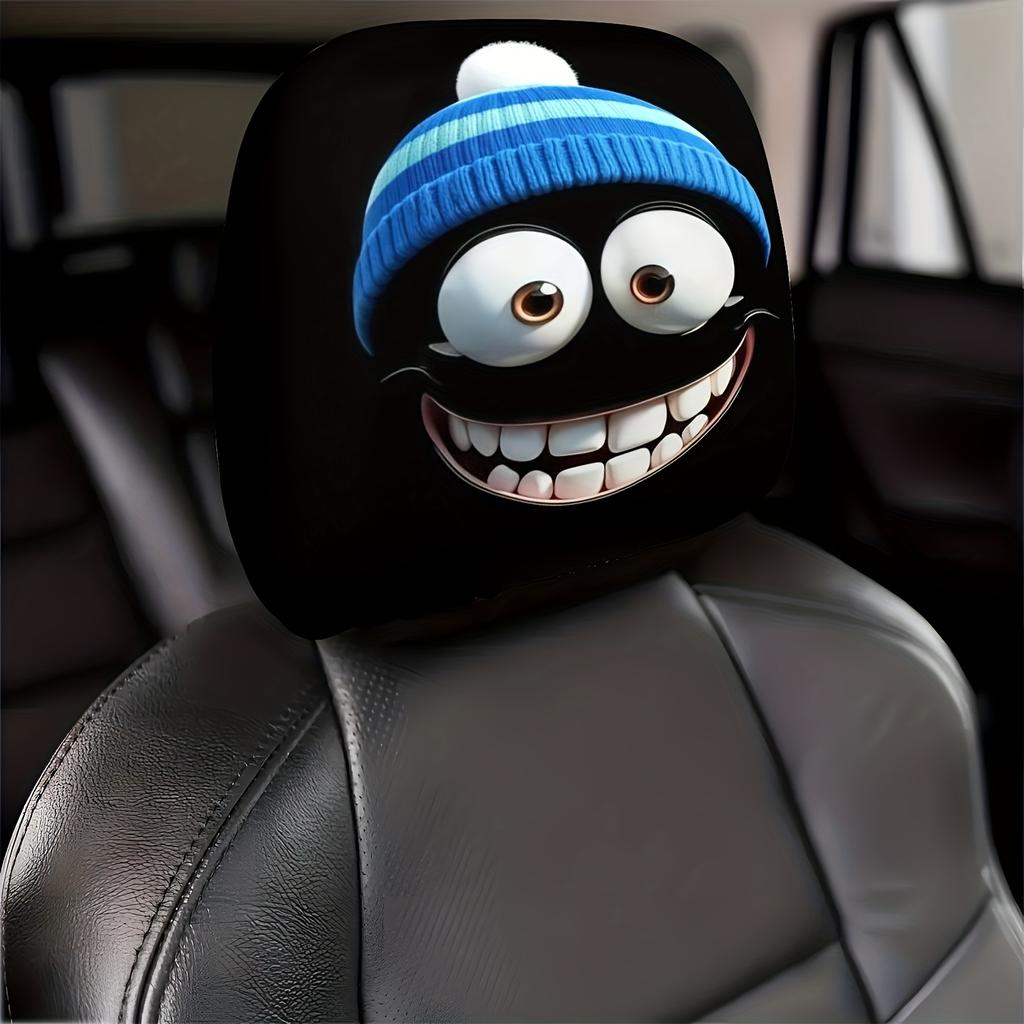 2pcs Cartoon Character Headrest Covers, Fit for Sedans and Trucks - Perfect Halloween/Christmas Gift and Decor Accessory, Cute Seat Headrest Covers