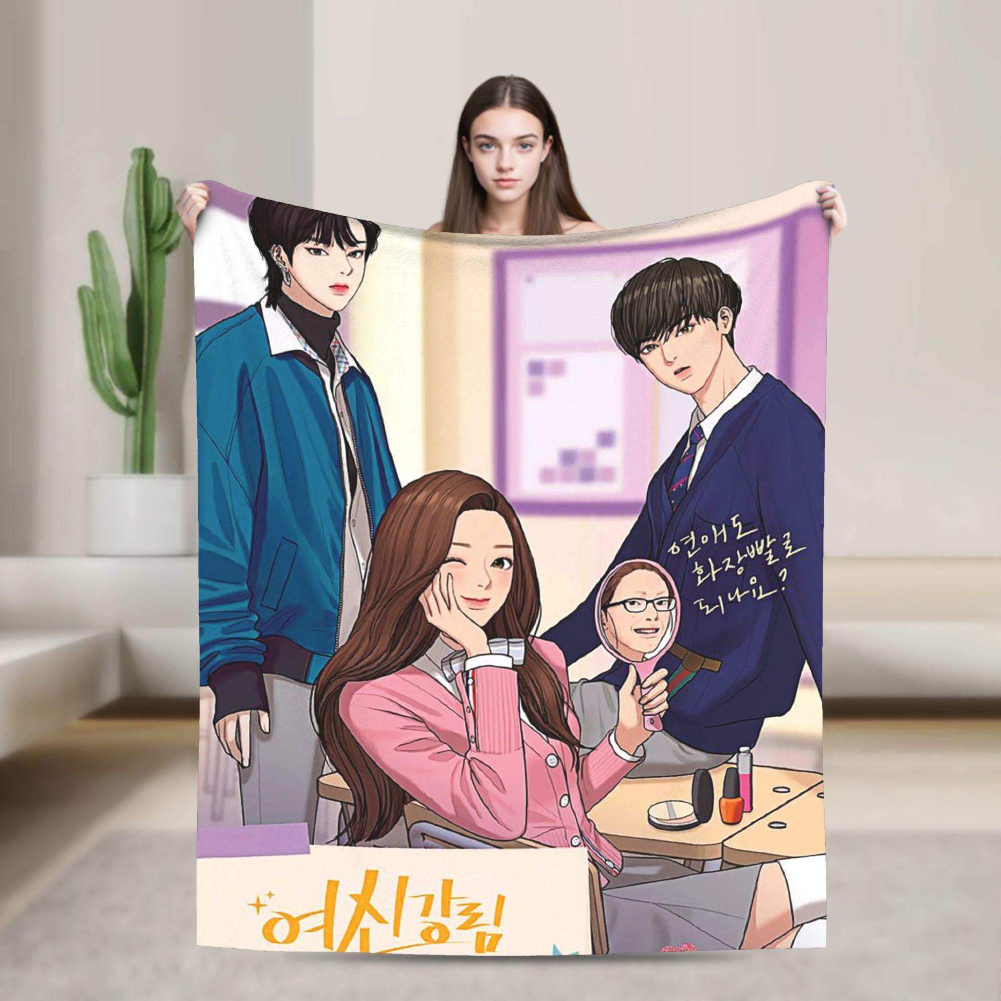 

True Beauty Series Blankets Fleece Summer Air Conditioning Anime Cartoon Warm Throw Blanket for Sofa Bedroom Bedding Throws 75x90cm