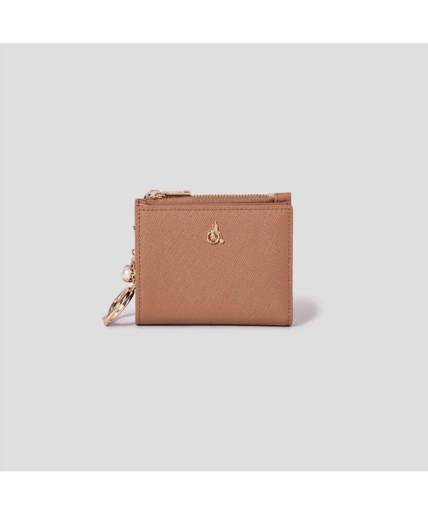 Beanpole Accessory Lucy Saffiano 2-Fold Zipper Wallet - Brick