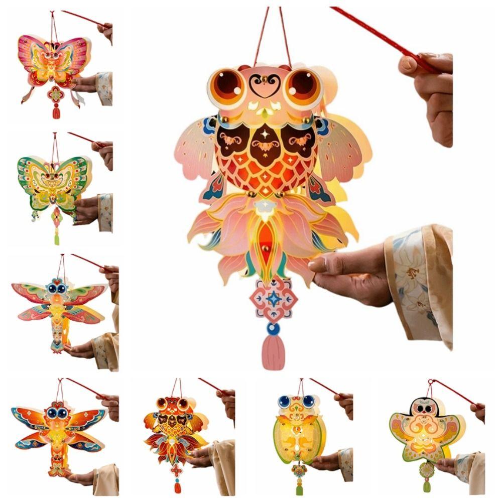 Butterfly Children's Hand-held Lanterns Paper Luminous Lantern Mid-Autumn Festival