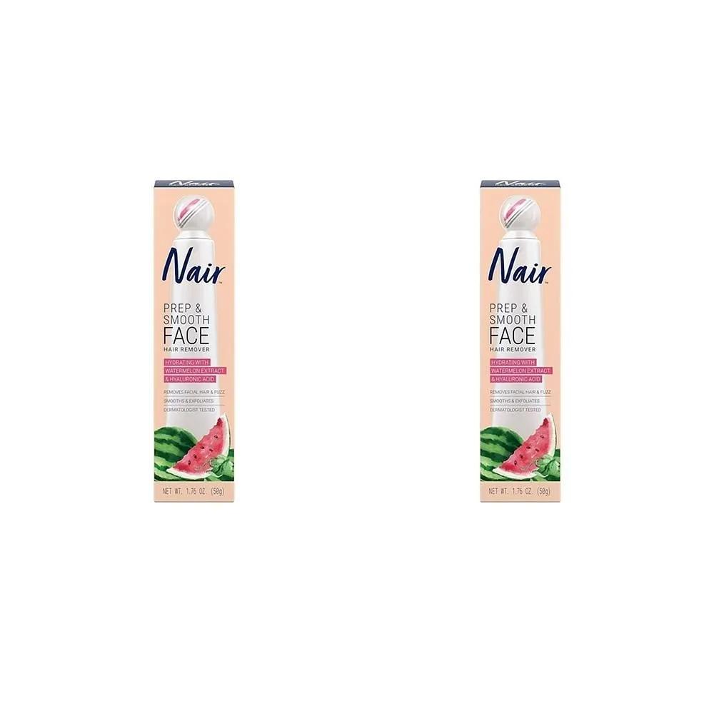 Крем-депилятор Nair PREP & Smooth для лица 50 г, 2 шт. NAIR Prep & Smooth Отшелушивающий крем-депилятор для лица