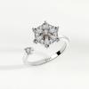 New Rotating Ring Relieves Anxiety Flower Ring Set Decompression Zircon Ring