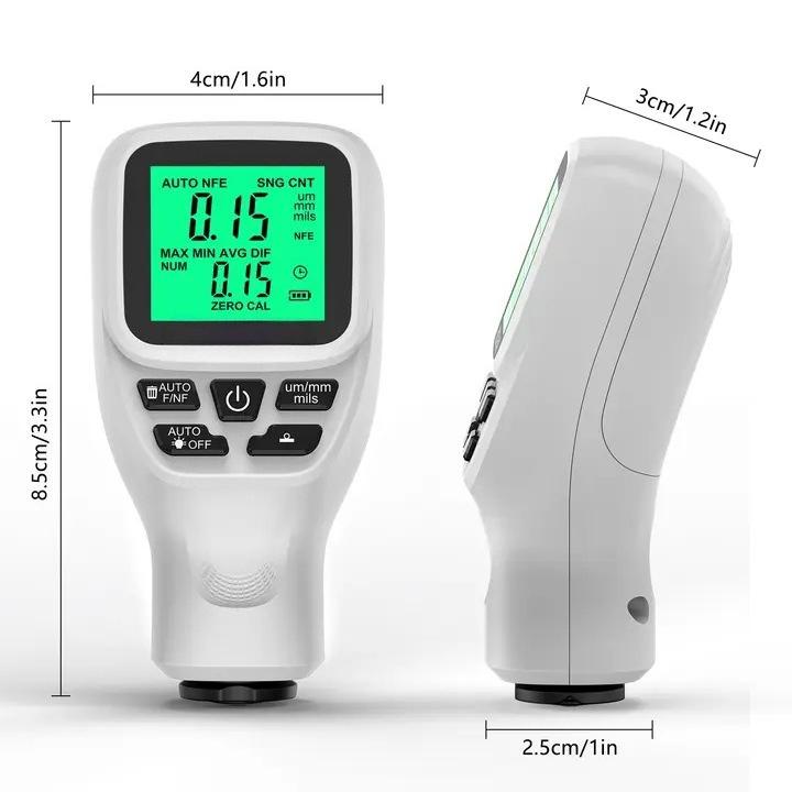 High-Precision Coating Thickness Gauge, Anti-Slip Paint Film Gauge for Accurate Paint Powder Layer Thickness Measurements