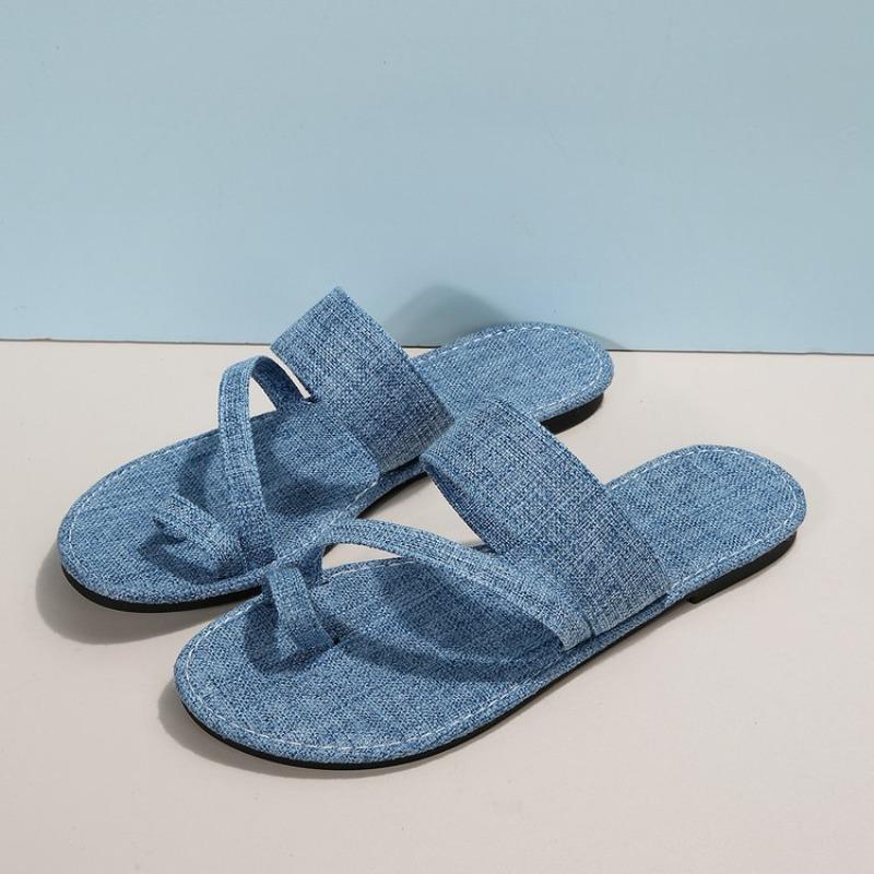 Women's Toe Post Sporty Slide Sandals, Casual Summer Outdoor Shoes