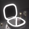 Travel Mirror With Light Magnification 1X Or 5X Touch Button Travel Magnifying Mirror For Gathering Dating Traveling