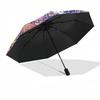 1pc Outdoor Umbrella with Demon Slayer Characters, Automatic Opening/Closing, Portable Tri-Fold Design, 8-Rib Iron Frame - Perfect Gift for Fans,