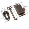 3 Pcs Cabinet Lock Antique Lock Decorative Furniture Lock With Key For Jewelry Box/wooden Box/drawer/cabinet/antique Boxbronze - DD