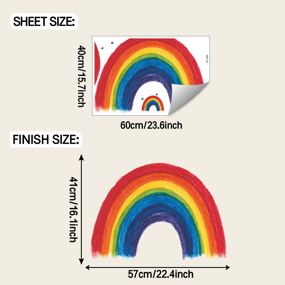 

Креативная радужная живопись Игровая комната Спальня Домашнее украшение и благоустройство Наклейки на стены