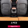 For Chery Tiggo 8 Pro  2022 Leather Anti-Child-Kick Pad Car Waterproof Seat Back Protector Cover Mud Storage Bag