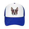 Denim-Kappe, Boston Terrier-Hund, Baseball-Dad-Cap, klassisch gewaschen, 100 % Baumwolle, verstellbar, lässig, Sport, für Unisex, Damen, Mütze