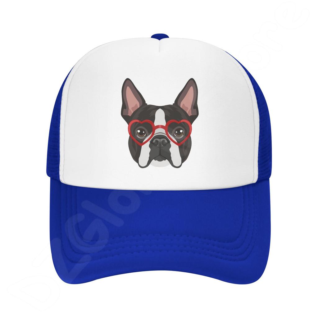 Denim-Kappe, Boston Terrier-Hund, Baseball-Dad-Cap, klassisch gewaschen, 100 % Baumwolle, verstellbar, lässig, Sport, für Unisex, Damen, Mütze