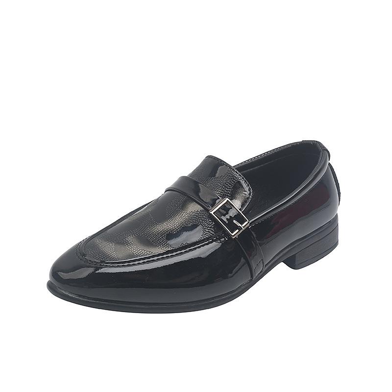 

Spring & Autumn Boys British Style Leather Shoes - Pointed Toe, Soft Leather for Student Performances. Size 25 - Insole 18cm