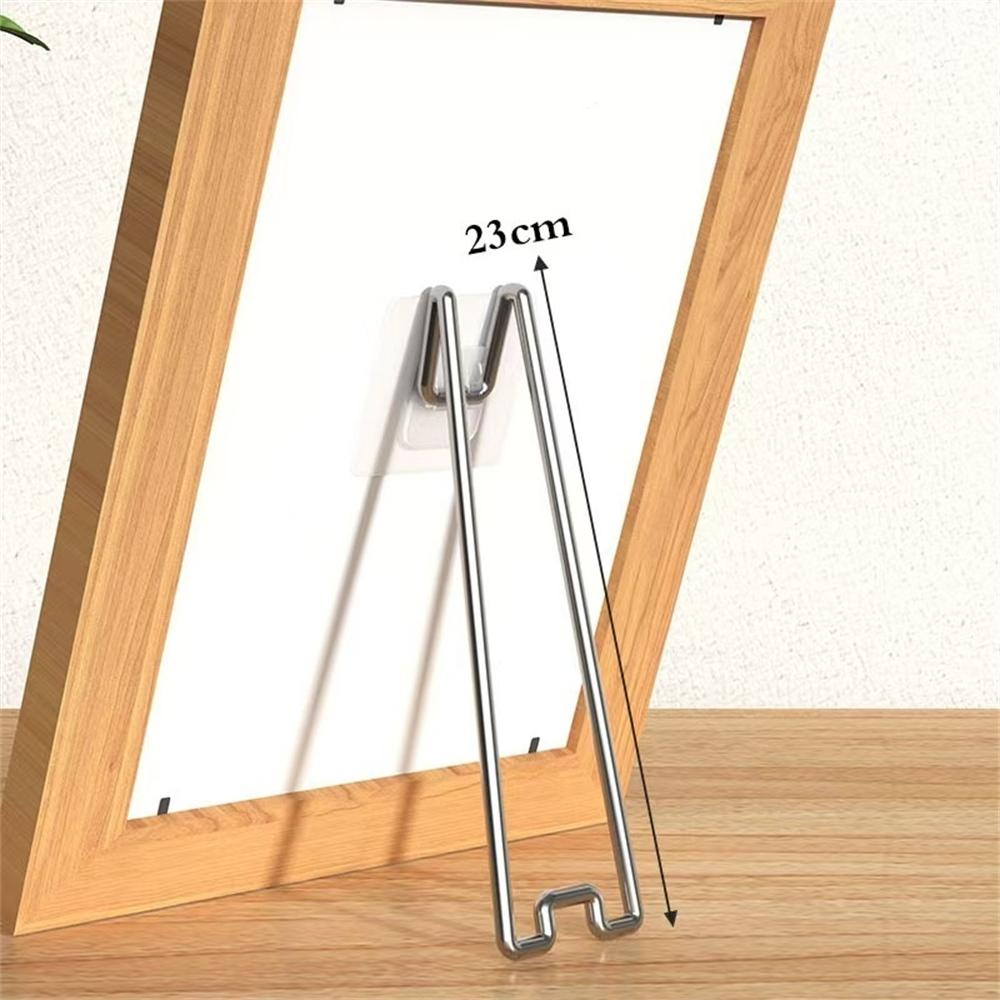 No Drill No Nail Photo Frame Stand Desktop Display Holder For Pictures Albums And Artwork Easy Setup Sturdy Support Only Bracket