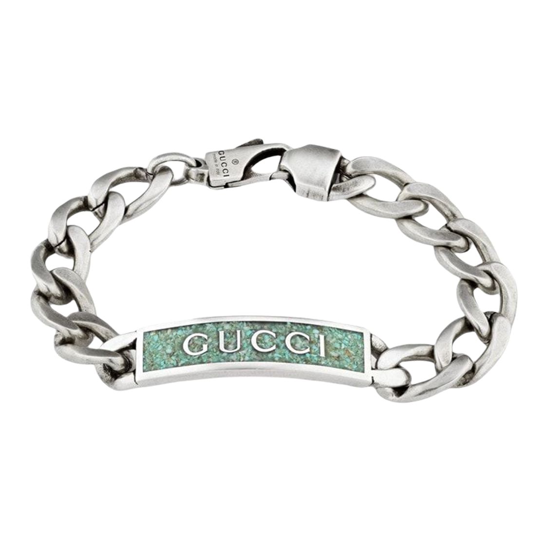 

Gucci Logo Matte 925 Silver Bracelet Unisex bracelets Light-Blue 678712-J8410-9071 17