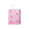 5PCS Sweet Pink Paper Gift Bags White Bow Handheld Design Pink Bow Theme Bow Themed Paper Material Candy Tote Bag Wedding Party