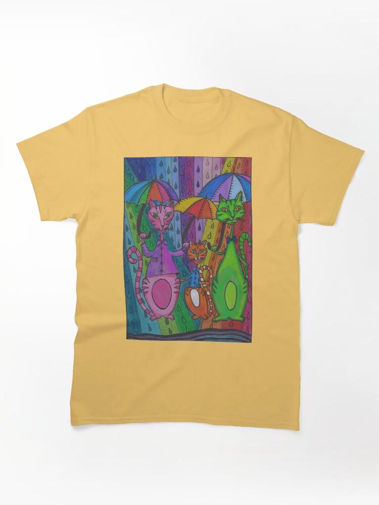 A Gathering of Cats Rainy Day Cats Classic Unisex T-Shirt