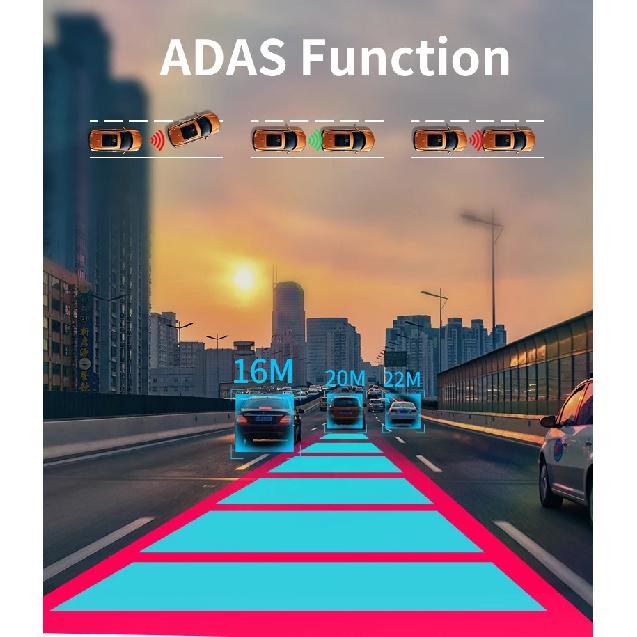 ADAS 4G Android DVR Remote Parking Monitor 3''Touch Dash Cam WIFI GPS Dual Lens 2WAY Talk Live Streaming On Car ASSIST APP