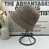 Solid Color Hollow Knitted Bucket Hat Women's Spring and Summer New Breathable Sunshade Sunscreen Basin Hat Fashion Bucket Hat