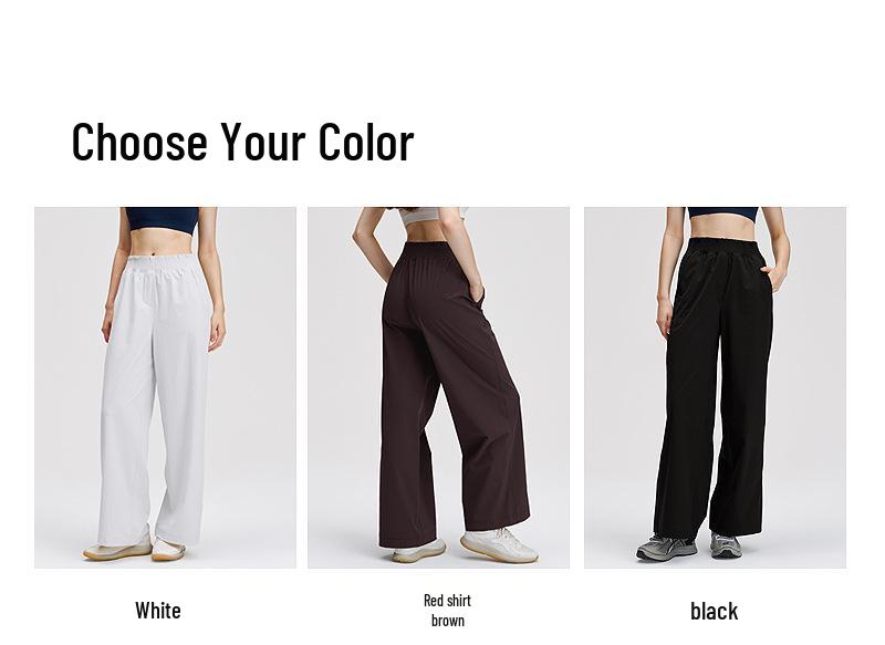 Lulu Damen Schlankmachende Schnelltrocknende High-Waist Wide-Leg Yoga- und Laufschweißhosen