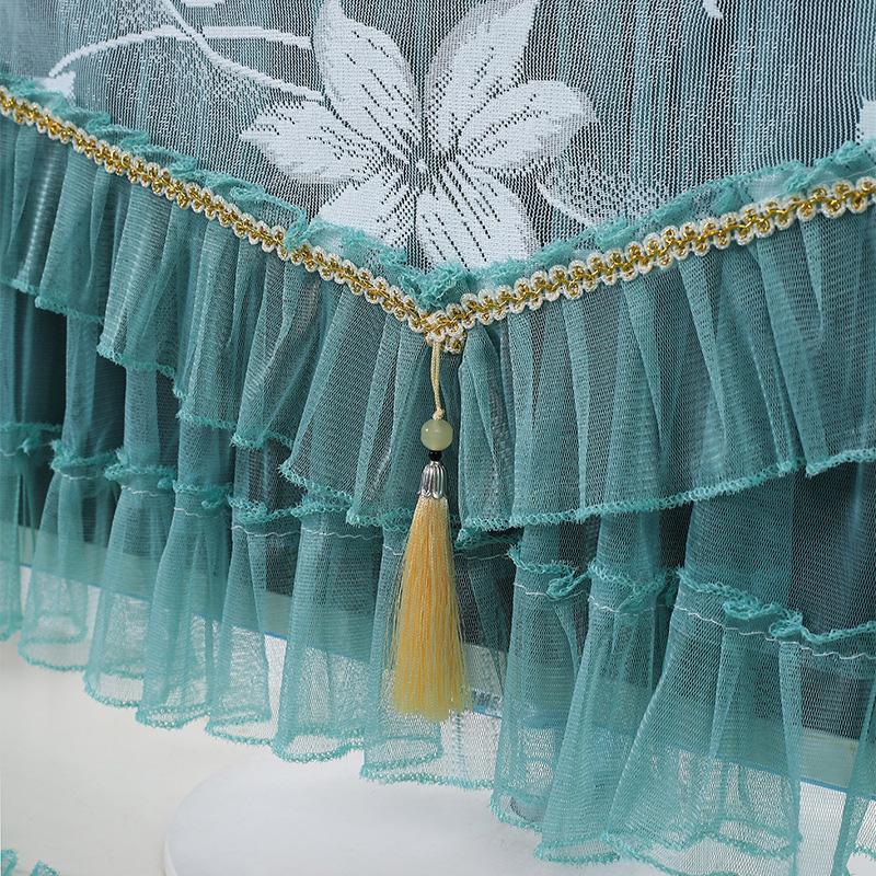 3Pcs Keyboard 17 24 27inch LCD Monitor Protective Dustproof PC Host Machine Universal Dust Cover Desktop Computer Lace Fabric