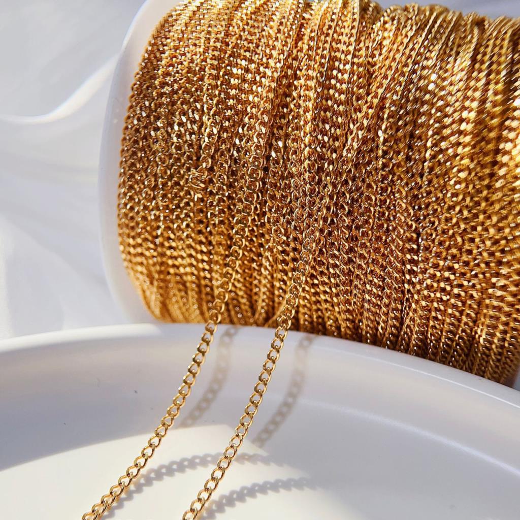 No Fade 2meters Stainless Steel Chains for Jewelry Making Supplies Bracelet Necklace Earrings High Quality Chain DIY Accessories