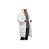 adidas Alphabet Logo Print Hooded Medium Length Down Jacket Unisex Outerwear White HZ2600