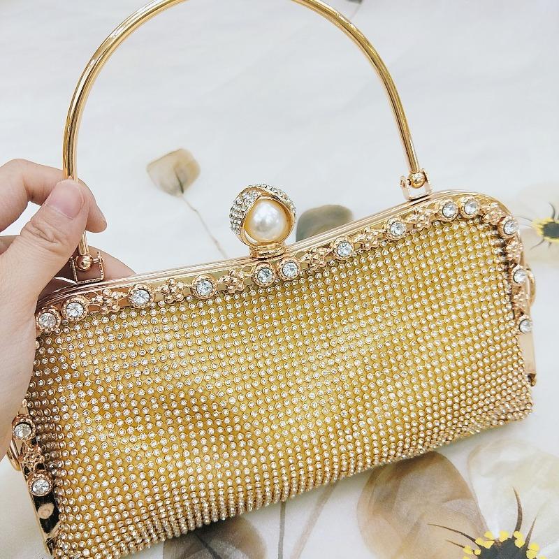 

Special Clearance Oblique Span Dinner Diamond Ring Pearl Lock Banquet Women s Dress Celebrity Shoulder Handbag