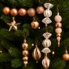 29/20Pcs Champagne Christmas Balls Pendants Star Candy Cane Xmas Tree Hanging Ornaments Pine Cone Shatterproof