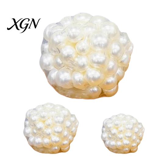 Moldable Stress Ball Faux Pearl Bead Squeeze Toy Shapeable Crunchy Beaded TPR Sensory Anti-anxiety Fidget Decompression Tools