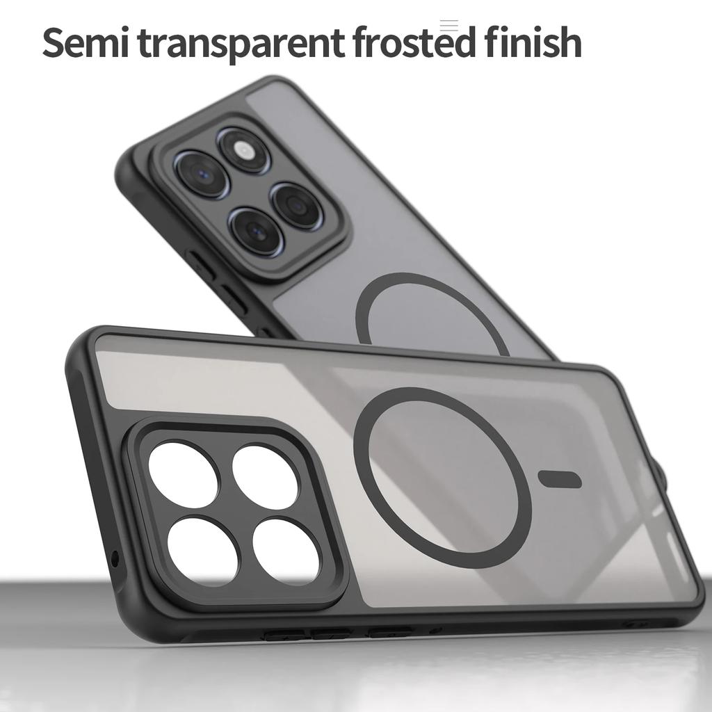 Etui do Motorola Edge 60 Fusion Pokrowiec Magsafe Dla Moto Edge 60 Pro Matowe Przezroczyste Magnetyczne Bezprzewodowe Ładowanie Odporne na Wstrząsy Funda