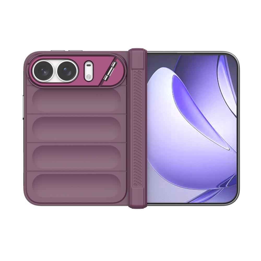 Fold Lens Stand Holder Silicone Soft Phone Case For iPhone Duo Solid Color Shockproof Bumper Armor Back Cover For iPhone Duo