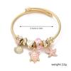 Stainless Steel Open Bracelet Women's Personality Gold Starfish Turtle Jewelry