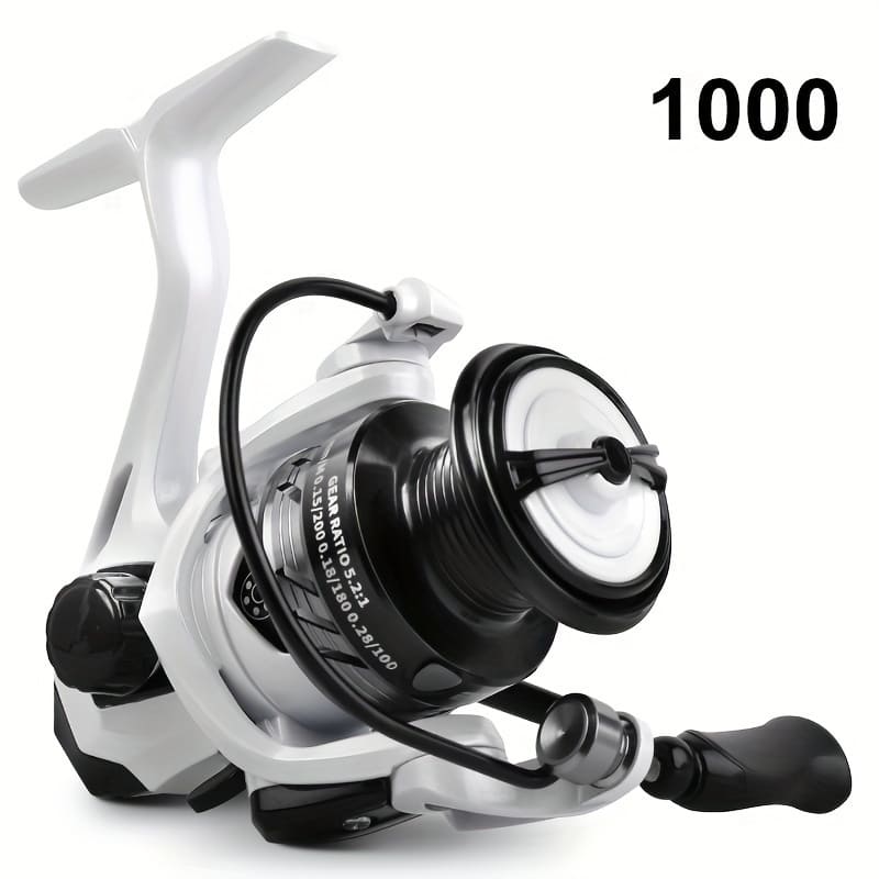 

Высокопроизводительная спиннинговая катушка Сверхлегкая металлическая катушка Сменная рукоятка Прочная и коррозионностойкая Подходит для рыболовов всех уровней 2000 чёрный/белый