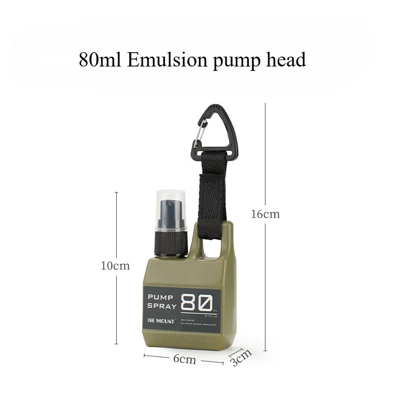 1Pc 80ml Empty Spray Bottle Plastic Outdoor Portable Hanging Liquid Container for Alcohol Sterilization Travel Accessories Tools