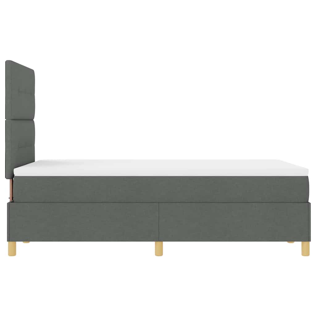 Boxspring bed with headboard Dark Grey 120 x 200 cm Fabric