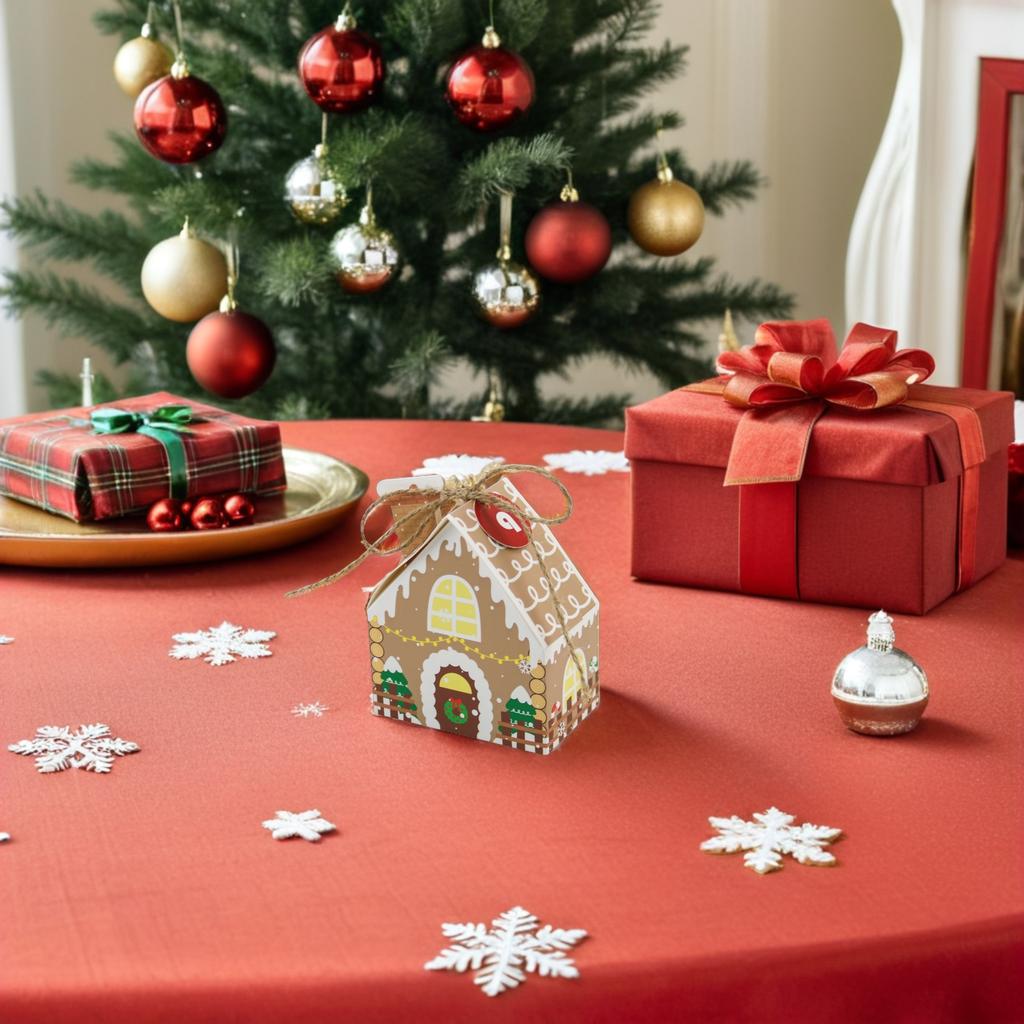24pcs Christmas Advent Calendar Boxes Shaped Reusable Treat Storage For Holiday Party Favors Wrapping Countdown