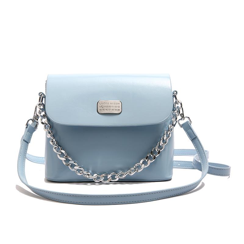 Texture trend chain Small square bag Women's bag New fashion versatile casual commuter shoulder bag Crossbody bag