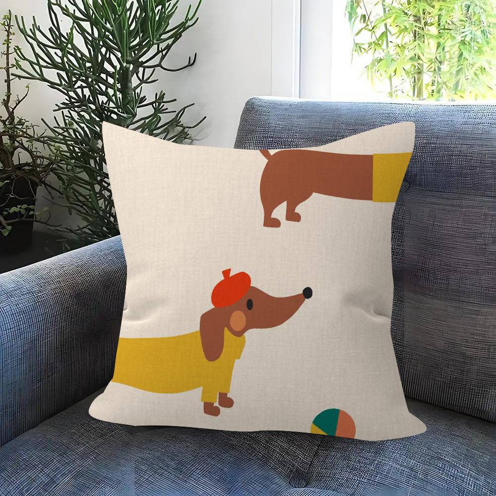 Dackel niedlich Kissenbezug Kissenbezug Polster Sofa Wurfkissen Heimdeko Kissenbezug