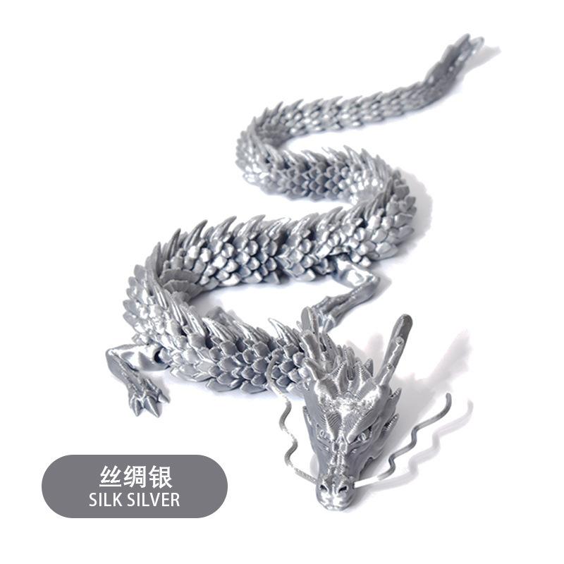 30Cm 3D Printed Conjoined Dragon Ornaments, Movable Cartoon, Creative Dragon Plants, Rockery, Fish Tank Landscaping Decoration