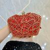 New Diamond-encrusted Dinner Bag, High-end Temperament Handbag, Banquet Light Luxury Messenger Bag, Hollow Clutch Bag