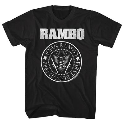 First Blood Rambo 1982 Sigillo Maglietta 100% Cotone T-shirt da Uomo Top