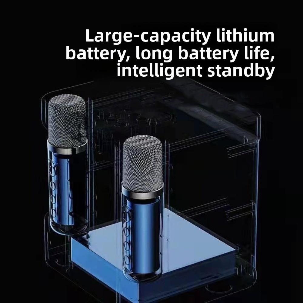 Bærbar Bluetooth-høyttalersett Multifunksjonell Mini Hjemmekaraokehøyttaler Hjemmekaraoke