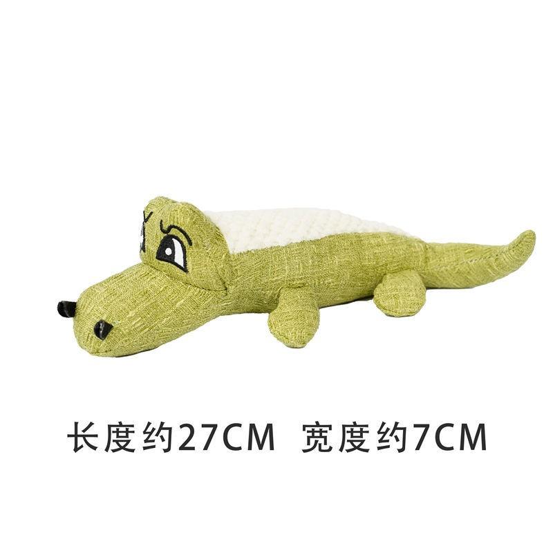 Plush Pet Toy Dogs Cats Squeaky Crocodile Design Durable Chew In Red Blue Green