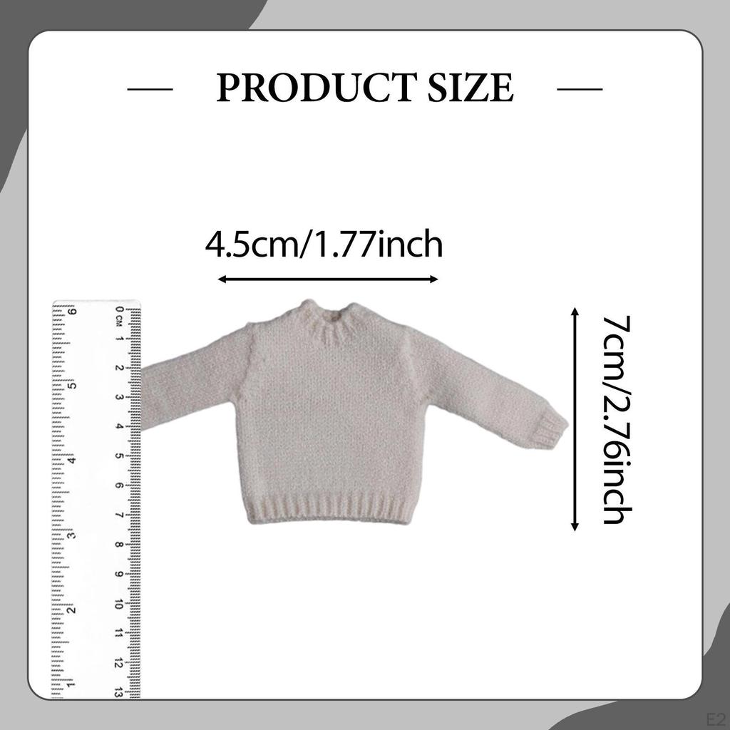 1/12 Action Figure Sweater 6 inch Doll Clothes Long Sleeved Knit Female Clothing
