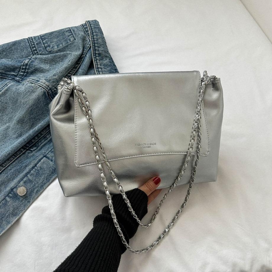 PU Leather Handbags Square Underarm Bags All-match Chain Single Shoulder Bag Outdoor