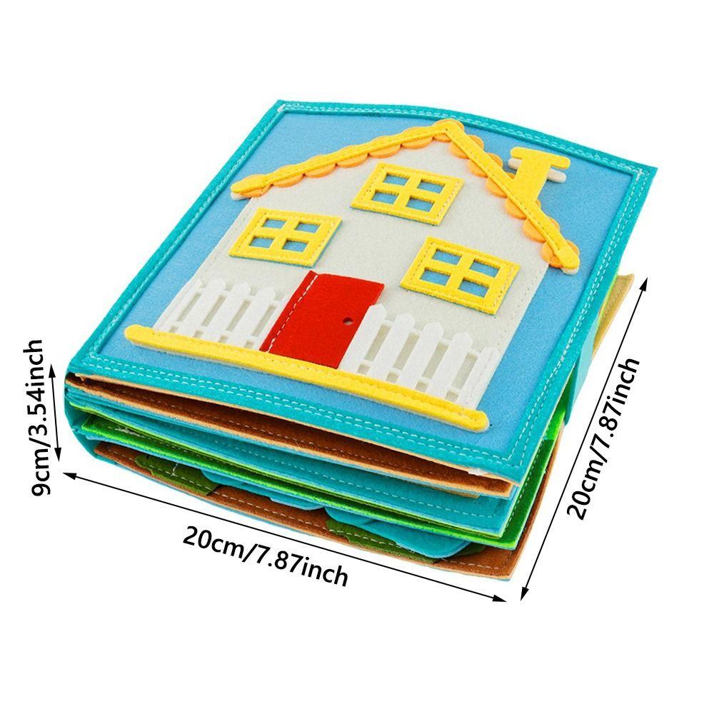 Life Skills Montessori Busy Book DIY Learning Toy Interactive Quiet Book  for Toddlers Kids