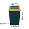 EcoStep 10L Flip-Top Waste Bin, Green, 1pc