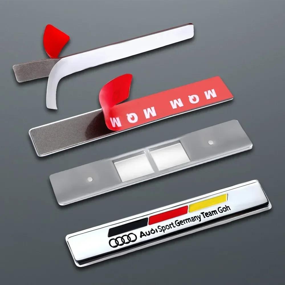 G21/2PCS 3D Metal Car Badge Body Rear Trunk Sticker Decoration Auto Refit Accessories for Qq1 Sline TT A1 A2 A3 A4 A5 A6 A7 A8 8P